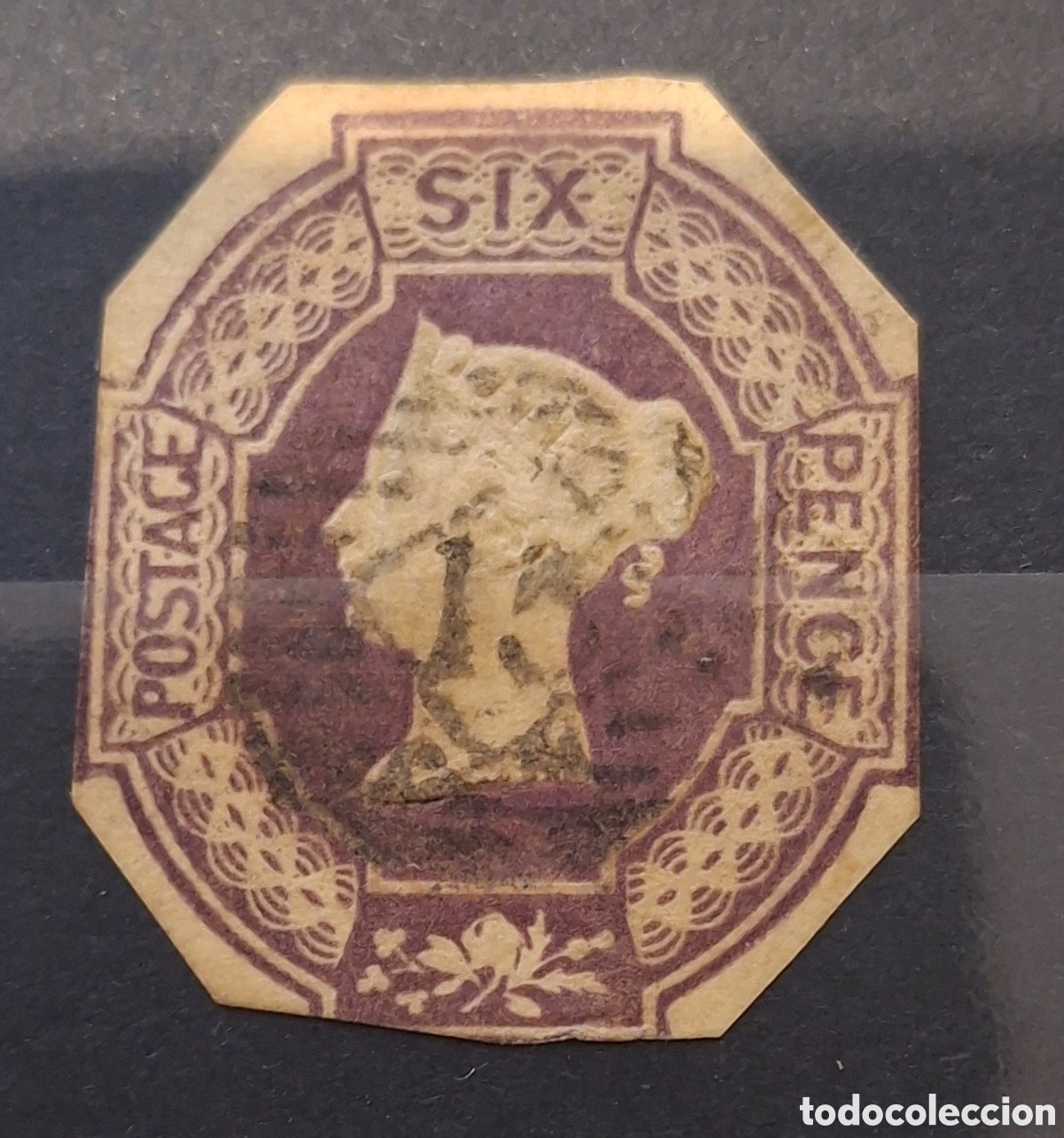 Sellos: Gran Breta&ntilde;a sello six pence 1854 Usado