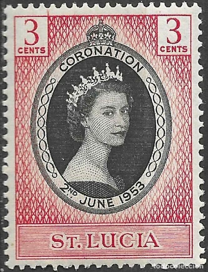 Sellos: ST. LUCIA/1953/MH/SC#156/ QUEEN ELIZABETH II CORONATION ISSUE / QEII