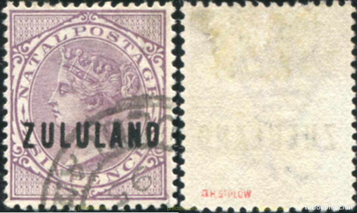 Sellos: 795998 USED ZULULAND. COLONIA BRITANICA 1888 SELLOS DE NATAL DE 1882 SOBRECARGADOS