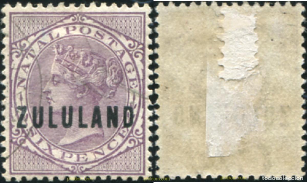 Sellos: 796037 USED ZULULAND. COLONIA BRITANICA 1888 SELLOS DE NATAL DE 1882 SOBRECARGADOS