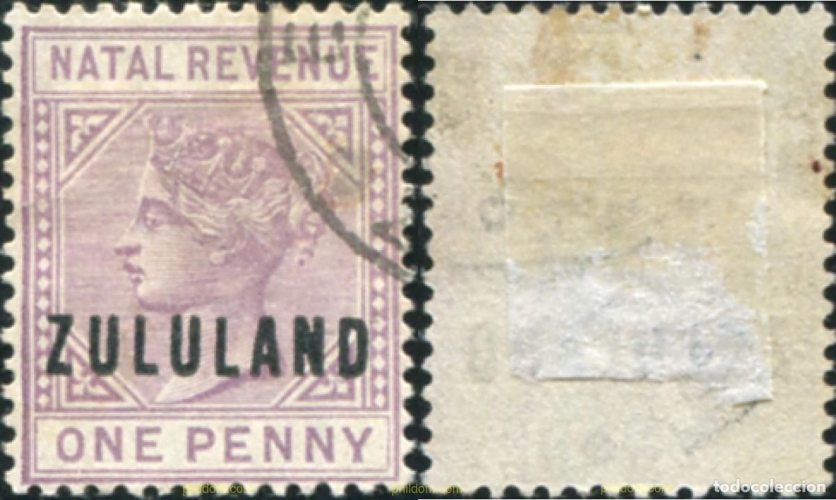 Sellos: 796063 USED ZULULAND. COLONIA BRITANICA 1888 SELLOS FISCALES DE NATAL SOBRECARGADOS