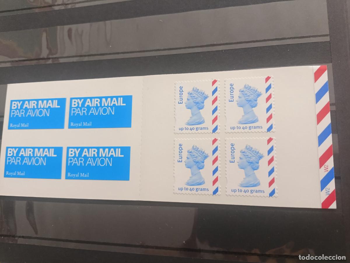 Sellos: 4 sellos nuevos en carnet. Reino Unido. Internacional, Europa. Avi&oacute;n
