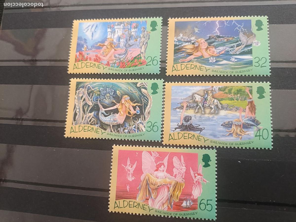 Sellos: Alderney, Reino Unido. Serie nueva de sellos de hadas, leyendas, sirenas