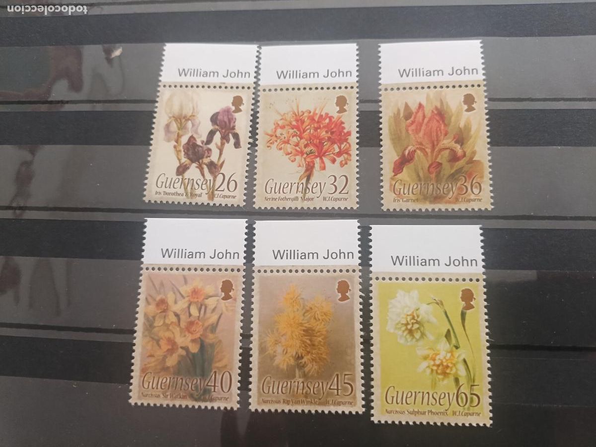 Timbres: Guernsey, Reino Unido. Serie nueva de sellos de orqu&iacute;deas