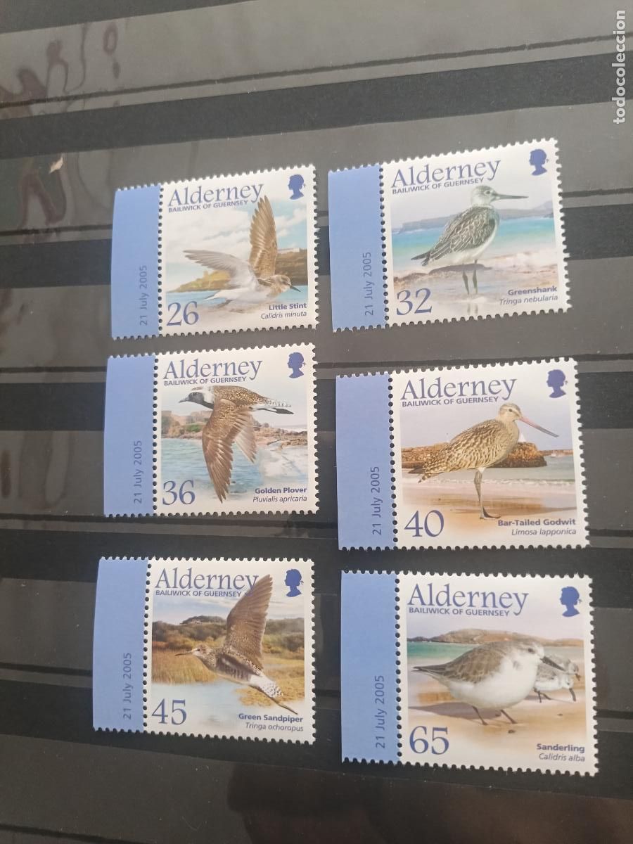 Sellos: Aldeney 2005, Reino Unido. 6 sellos nuevos. Aves
