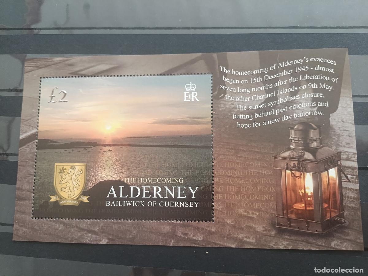 Sellos: Alderney, Guernsey, Reino Unido. Hojita nueva