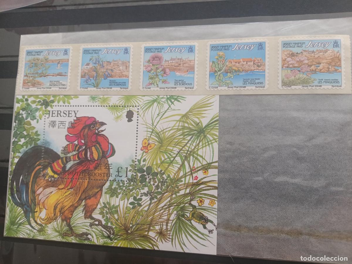 Sellos: Jersey, lote de sellos nuevos. Postage Paid, a&ntilde;o chino