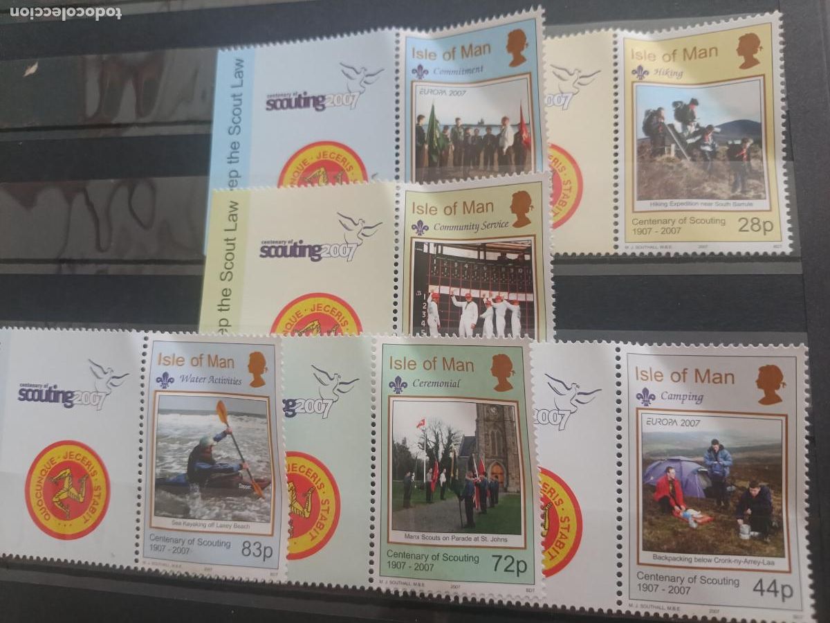 Sellos: Isla de Man. Sellos nuevos 2007 Scout, Scouts, scoutismo