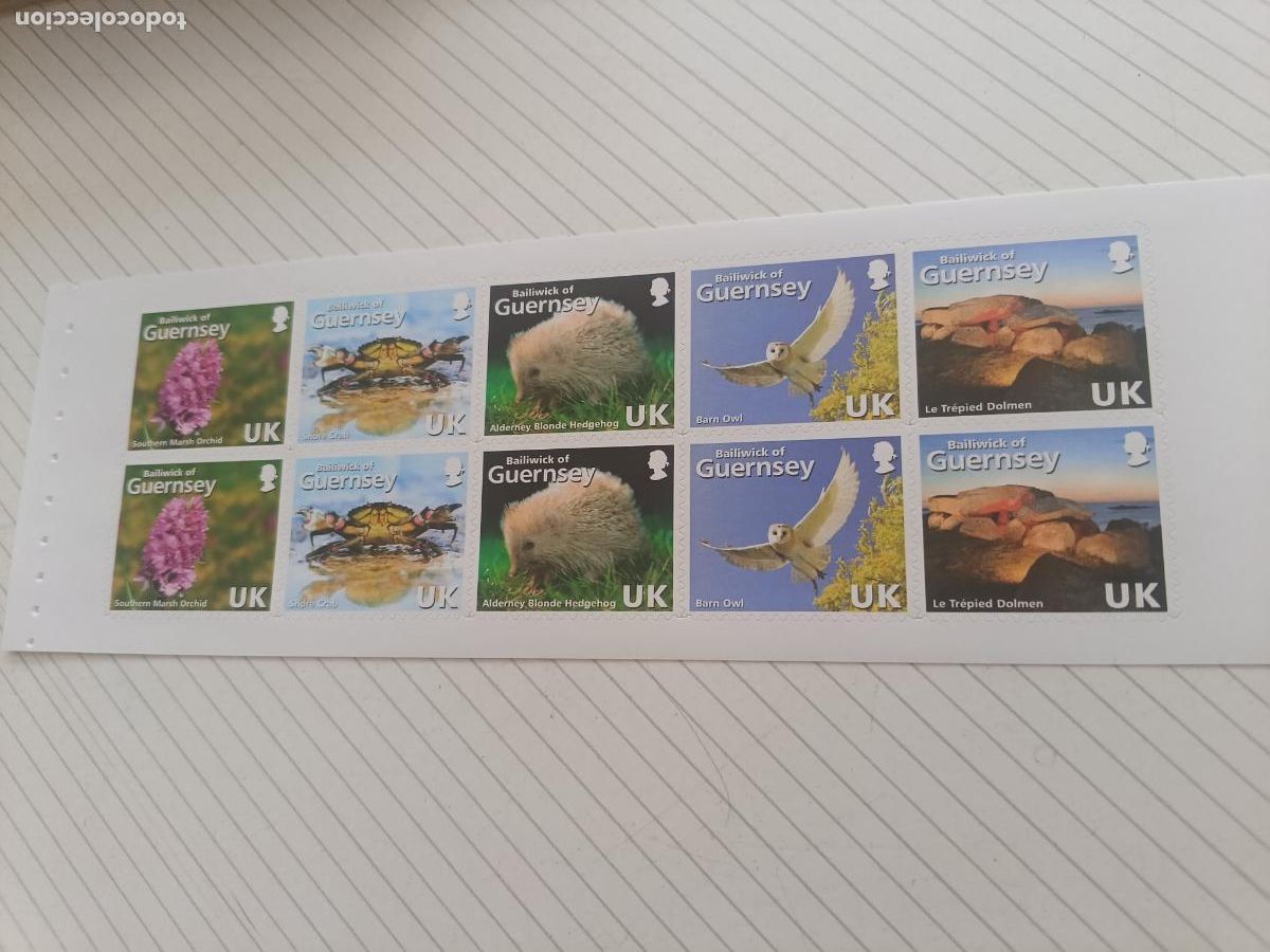 Sellos: Guernsey. Carnet nuevo con 10 sellos