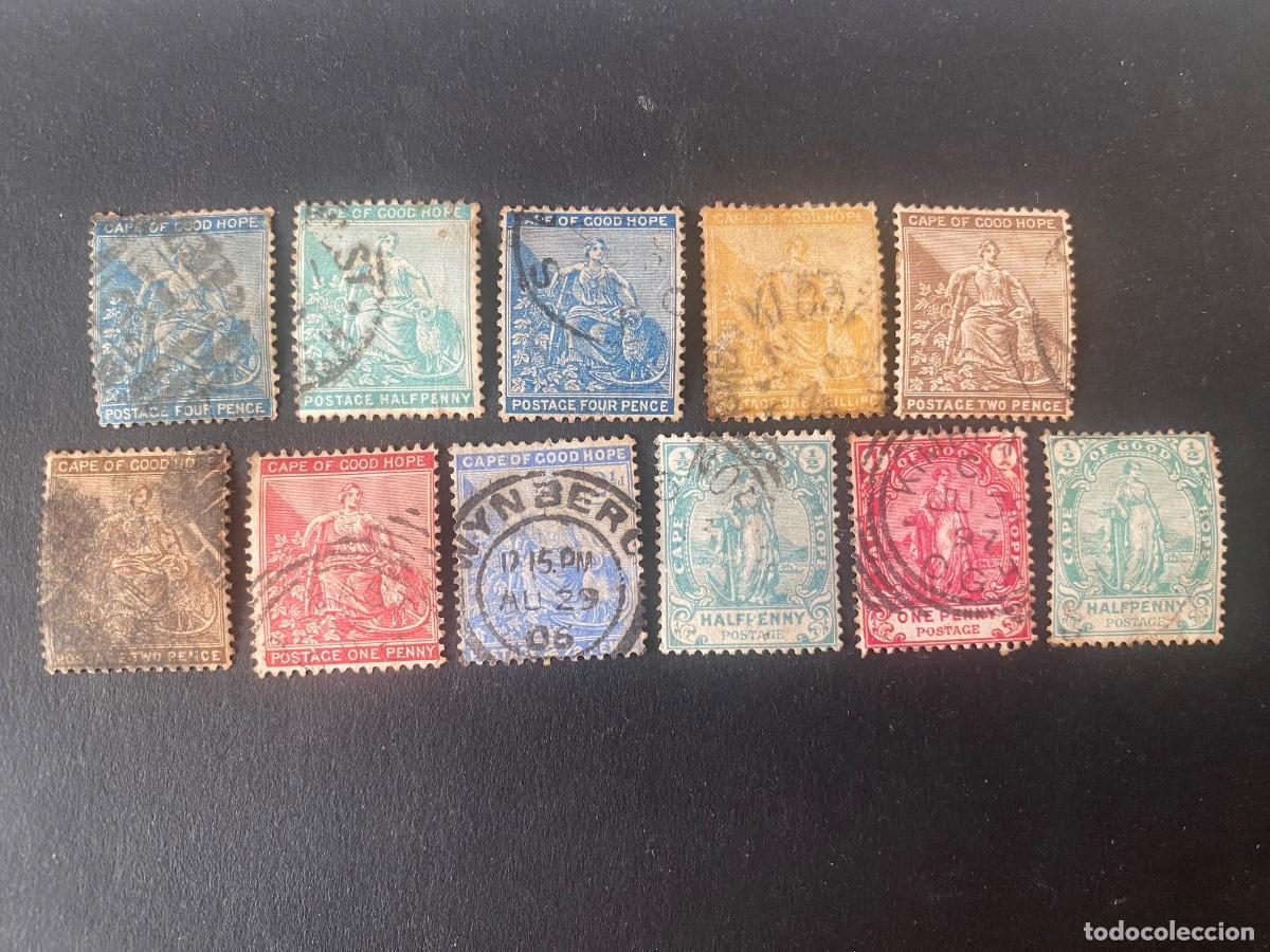 Stamps: Gran Breta&ntilde;a. Cabo de Nueva Esperanza, lote sellos antiguos