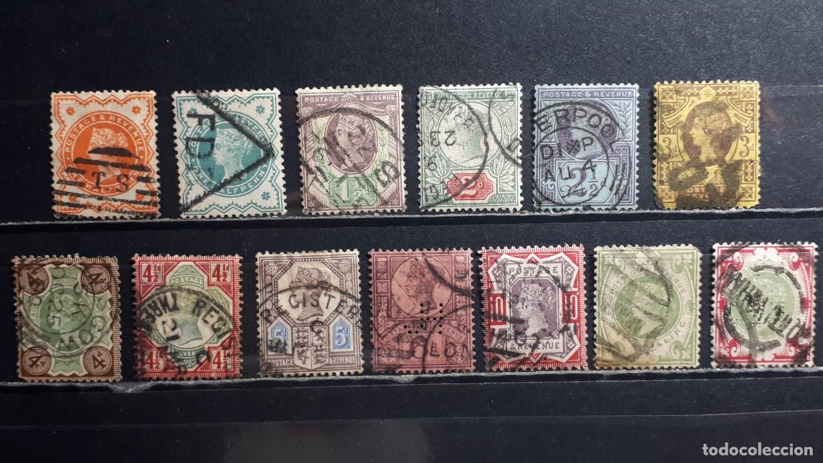 Sellos: GRAN BRETA&Ntilde;A. A&Ntilde;O 1887. &deg;. YVERT 91/104