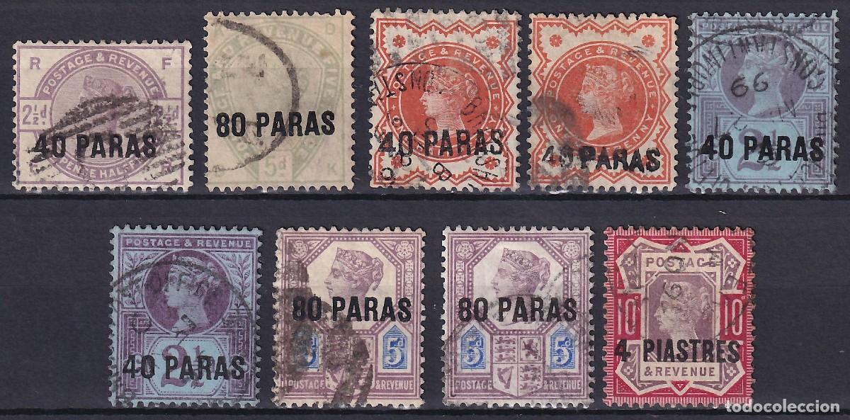 Timbres: Levante, Oficina Inglesa, Distintos valores