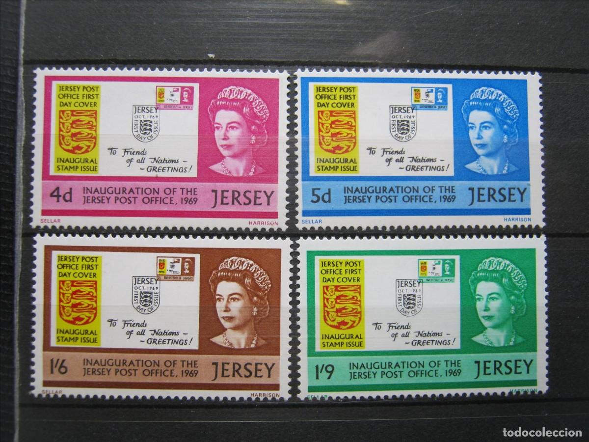 Sellos: JERSEY 1969 SERIE YVERT 1/4 MNH** SIN CHARNELA LUJO.