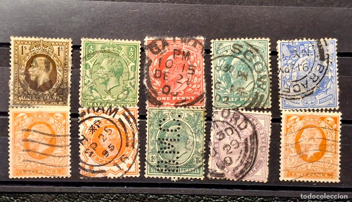 Sellos: 1902-1912 Gran Breta&ntilde;a 10 sellos