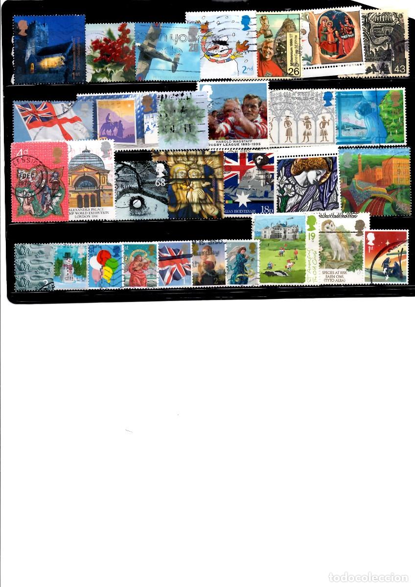 Sellos: Inglaterra, 30 sellos, usados