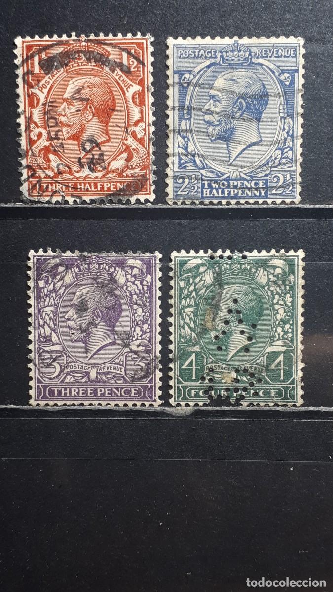 Sellos: GRAN BRETA&Ntilde;A. A&Ntilde;O 1924. &deg;. YVERT 161, 162, 164, 165, 167.