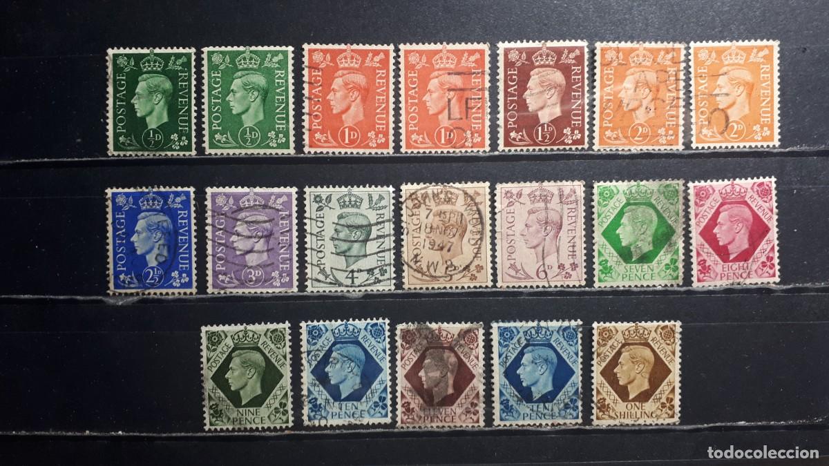 Sellos: GRAN BRETA&Ntilde;A. A&Ntilde;O 1937-47. &deg; YVERT 209/22, 209A, 210A, 212A, falta 221A