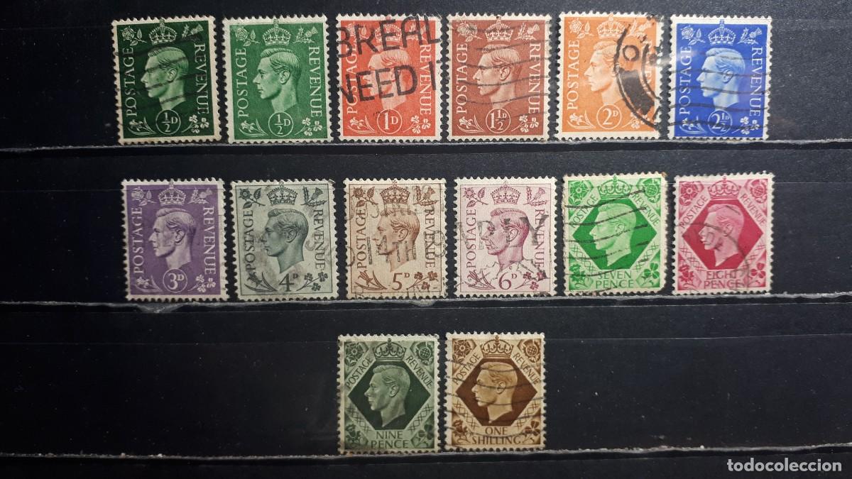 Sellos: GRAN BRETA&Ntilde;A. A&Ntilde;O 1937-47. &deg; YVERT 209/22, 209A, falta 221A