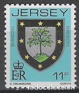 Sellos: JERSEY 1981 - ESCUDO DE LAS FAMILIAS NOBLES DE JERSEY, BISSON - MNH**