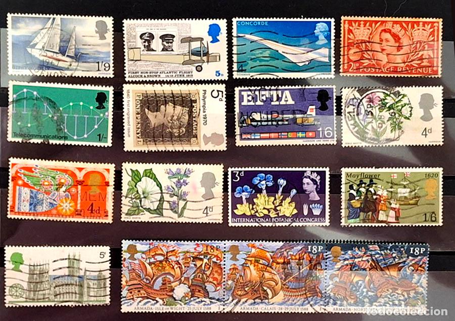 Briefmarken: 16 sellos de Gran Breta&ntilde;a