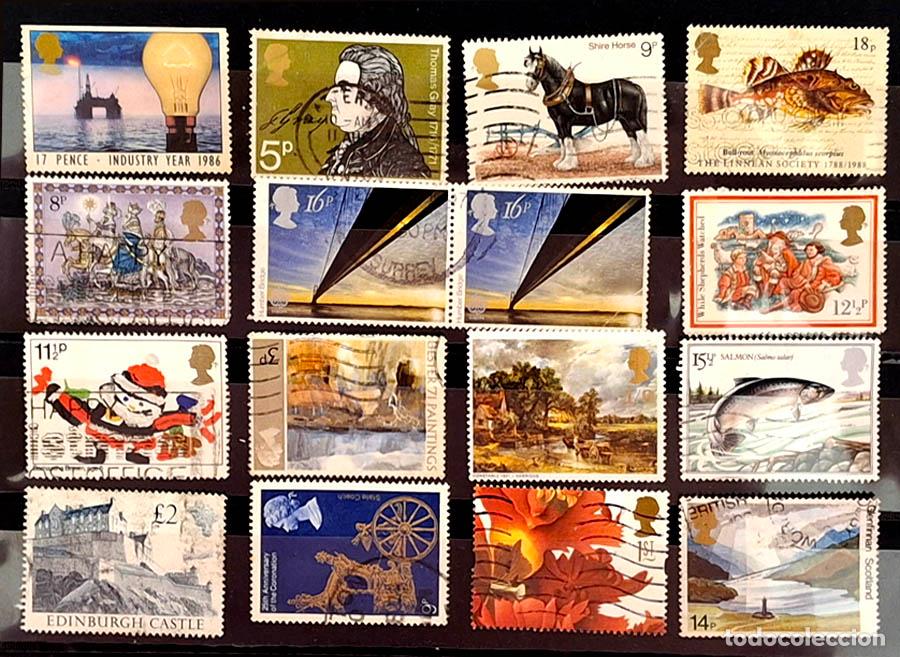 Briefmarken: 16 sellos de Gran Breta&ntilde;a