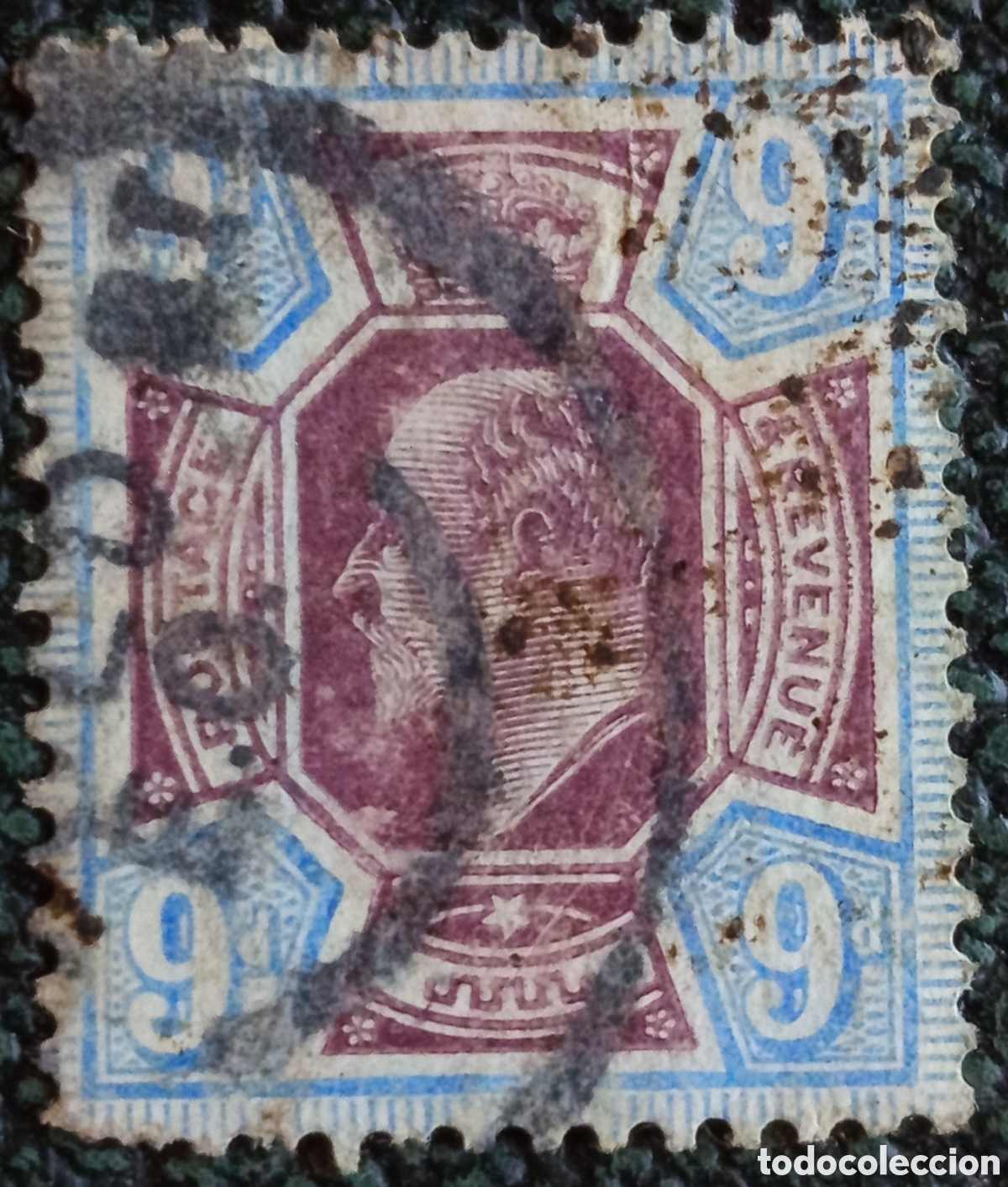 Sellos: Sello Gran Breta&ntilde;a 1902 Rey Eduardo VII 9d Usado - Cat&aacute;logo SG #250 / Scott #136