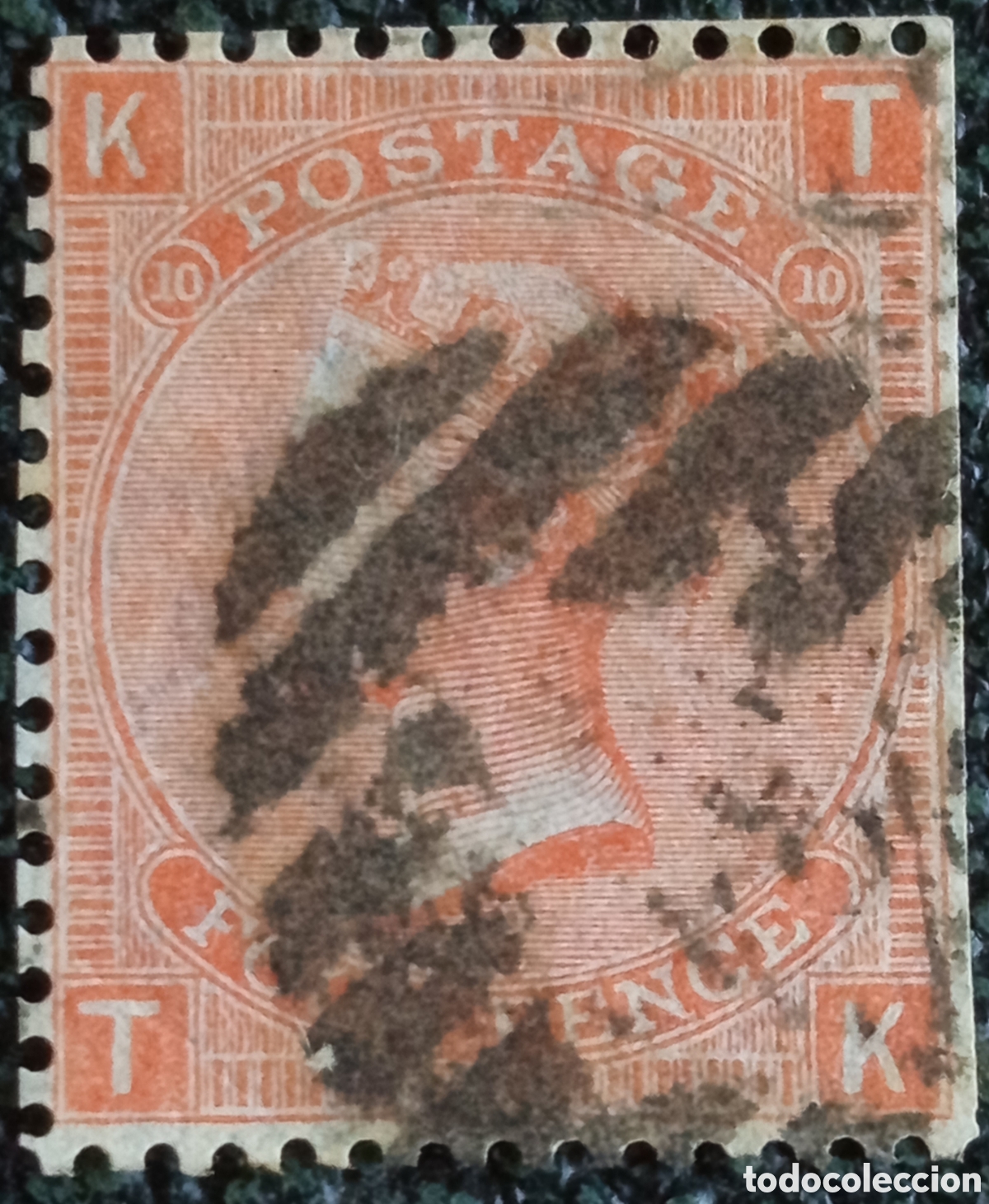 Sellos: Sello Gran Breta&ntilde;a 1867 Reina Victoria 10d Placa 1 Usado - Cat&aacute;logo SG #112
