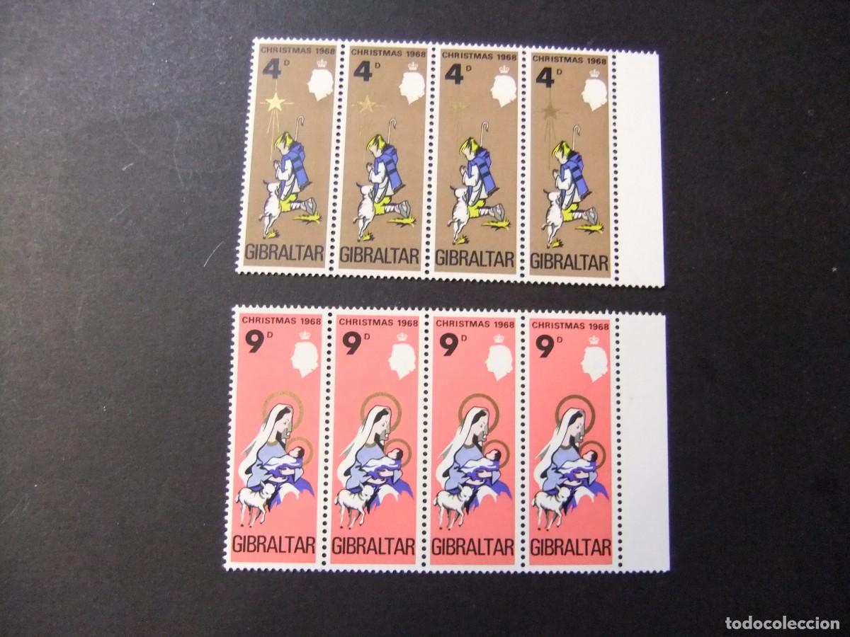 Sellos: 2 GIBRALTAR 1968 / CHRISTMAS NO&Euml;L NAVIDAD / YVERT 215 / 216 MNH