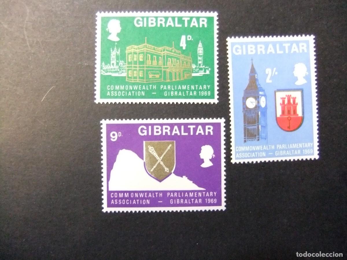 Sellos: 2 GIBRALTAR 1969 / ASOCIACION PARLAMENTARIA de COMMONWEALTH / YVERT 217 / 219 MNH