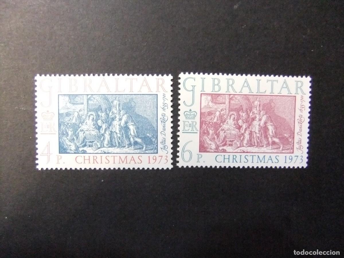 Sellos: 2 GIBRALTAR 1973 / / CHRISTMAS NO&Euml;L NAVIDAD / / YVERT 301 / 302 MNH