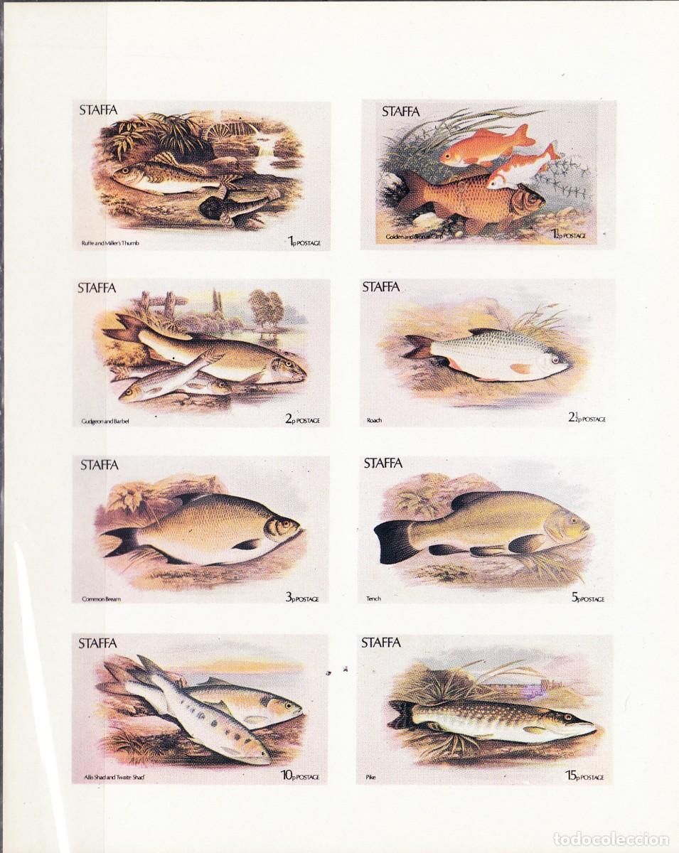 Sellos: GB LOCAL STAFFA 1973 SHEET MNH IMPERF FAUNA MARINA FISHES PECES POISSONS FISCHEN PEIXES MARINE LIFE