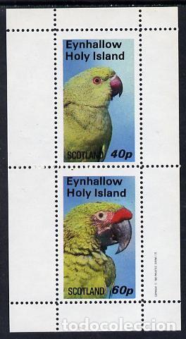 Sellos: GB LOCAL EYNHALLOW 1982 SHEET MNH FAUNA BIRDS OISEAUX AVES PARROTS PERROQUETS LOROS PAPAGEIEN