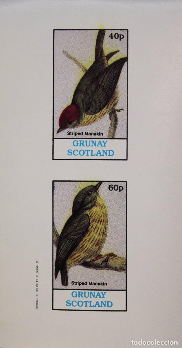 Sellos: GB LOCAL GRUNAY 1982 SHEET MNH IMPERF FAUNA AVES BIRDS PAJAROS OISEAUX UCCELLI PASSAROS VOGELS