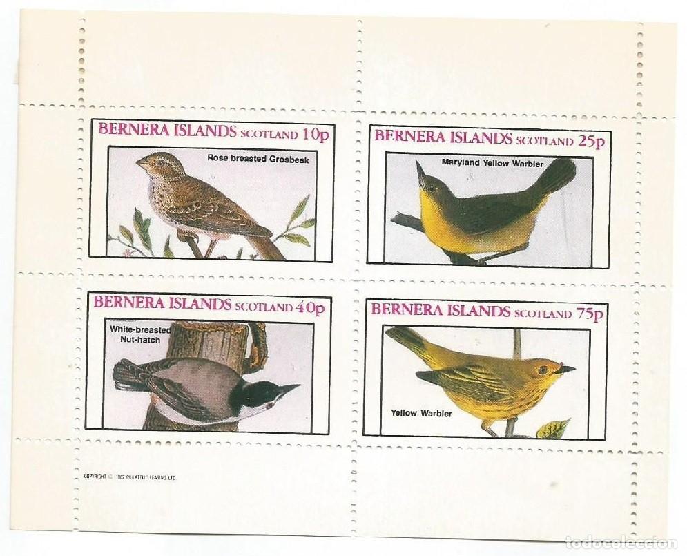 Sellos: GB LOCAL BERNERA 1982 SHEET MNH FAUNA AVES BIRDS PAJAROS OISEAUX UCCELLI PASSAROS VOGELS