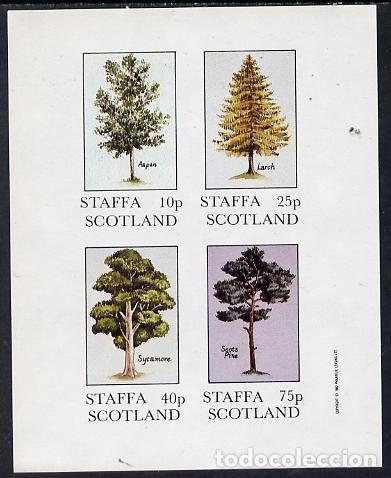 Sellos: GB LOCAL STAFFA 1982 SHEET MNH IMPERF TREES ARBOLES ARBRES ALBERI BAUME ARVORES