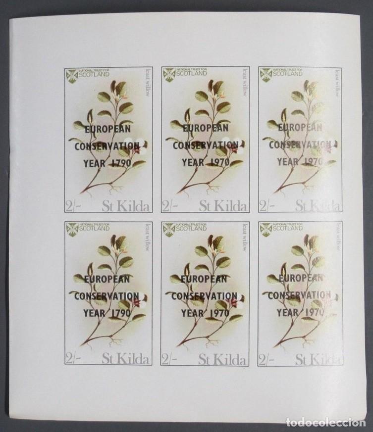Sellos: ST. KILDA 1993 SHEET MNH IMPERF OVERPRINTED A&Ntilde;O EUROPEO DE LA CONSERVACION PLANTAS PLANTS PLANTES