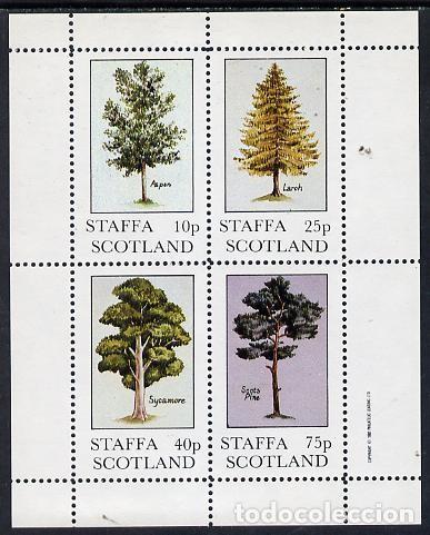 Sellos: GB LOCAL STAFFA 1982 SHEET MNH TREES ARBOLES ARBRES ALBERI BAUME ARVORES