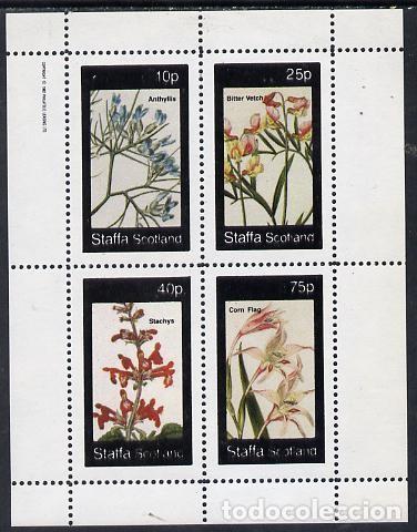 Sellos: GB LOCAL STAFFA 1982 SHEET MNH FLORES FLOWERS FLEURS FIORI BLUMEN PLANTAS PLANTS PLANTES PFLANZEN