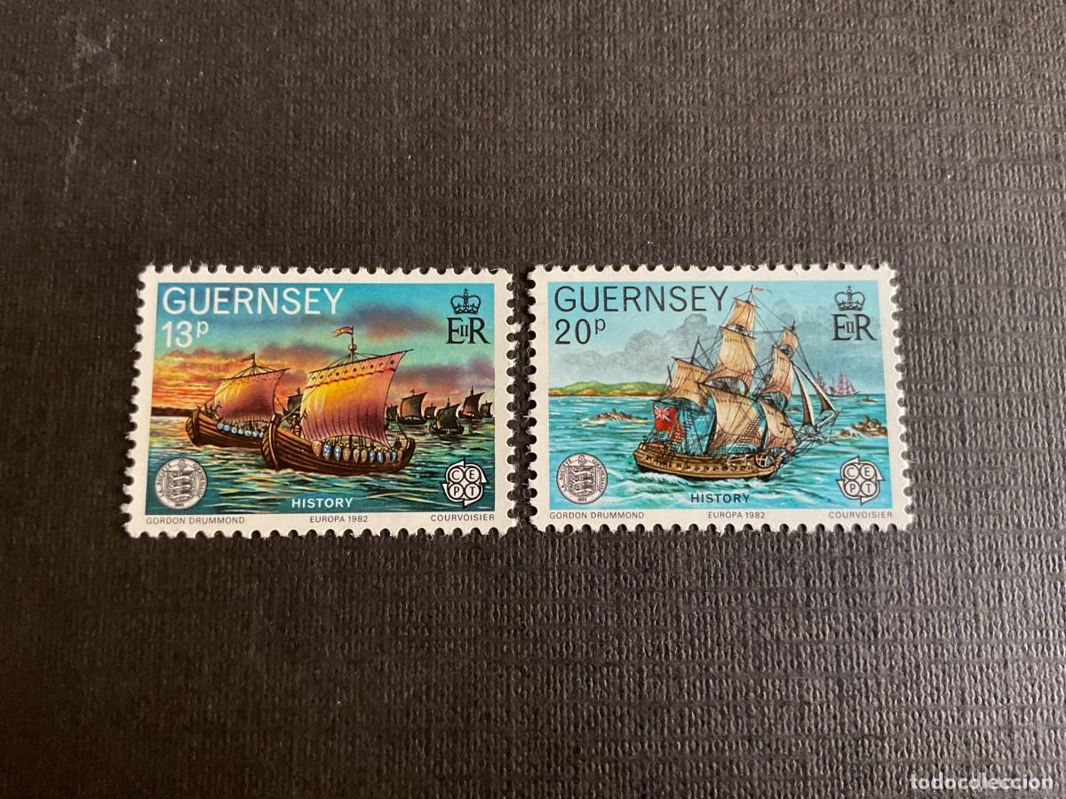 Sellos: GUERNSEY N&ordm; YVERT 248/9*** A&Ntilde;O 1982. EUROPA. HECHOS HISTORICOS