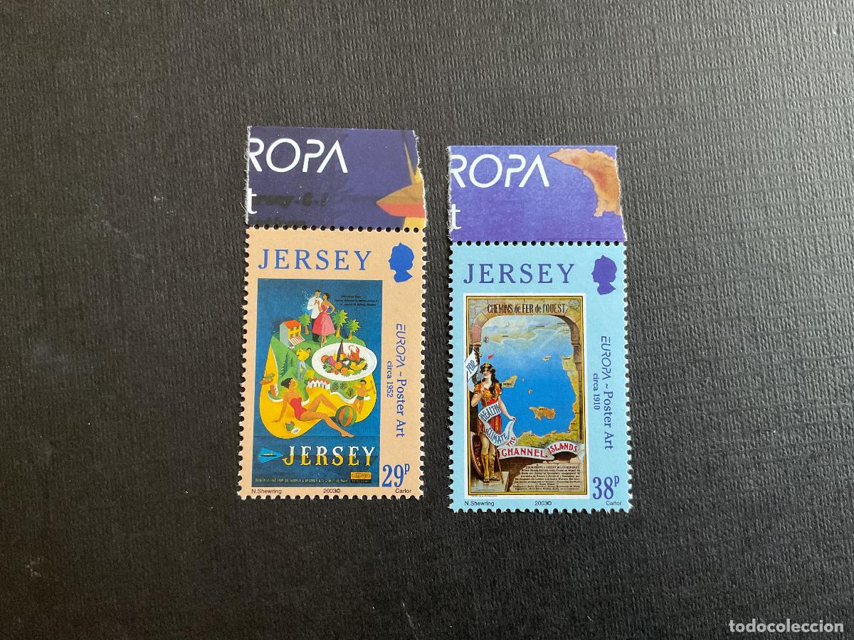 Sellos: JERSEY N&ordm; YVERT 1023/4*** A&Ntilde;O 2003. EUROPA. CARTELES