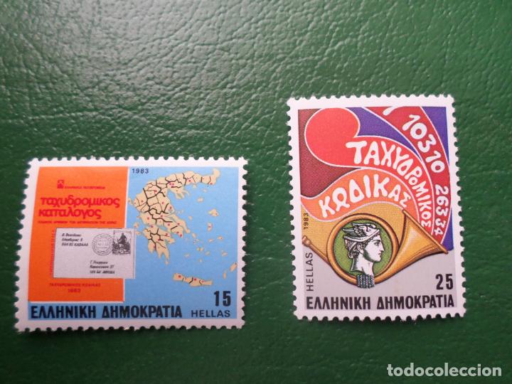 Sellos: .grecia, 1983, introduccion del codigo postal, Yvert 1489/90 - Foto 1