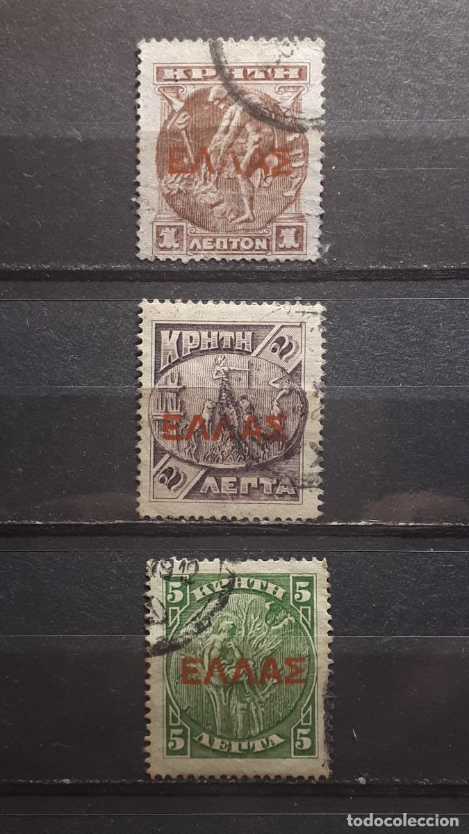 Sellos: CRETA . A&Ntilde;O 1910. &deg;. YVERT 76/8 - Foto 1
