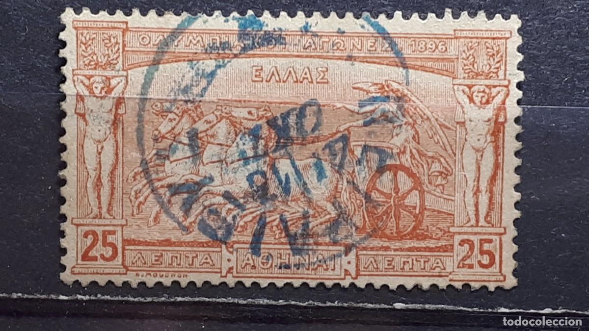 Sellos: GRECIA. A&Ntilde;O 1896. &deg;. YVERT 106 - Foto 1