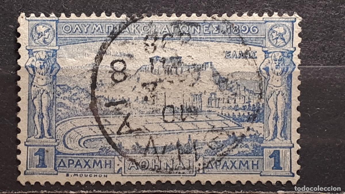 Sellos: GRECIA. A&Ntilde;O 1896. &deg;. YVERT 109 - Foto 1