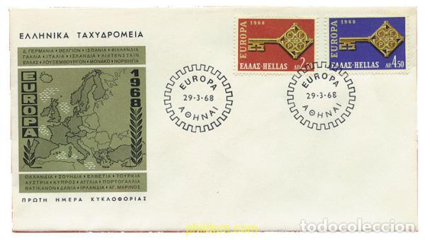 Sellos: 23594 MNH GRECIA 1968 EUROPA CEPT 1968 - LLAVE DORADA