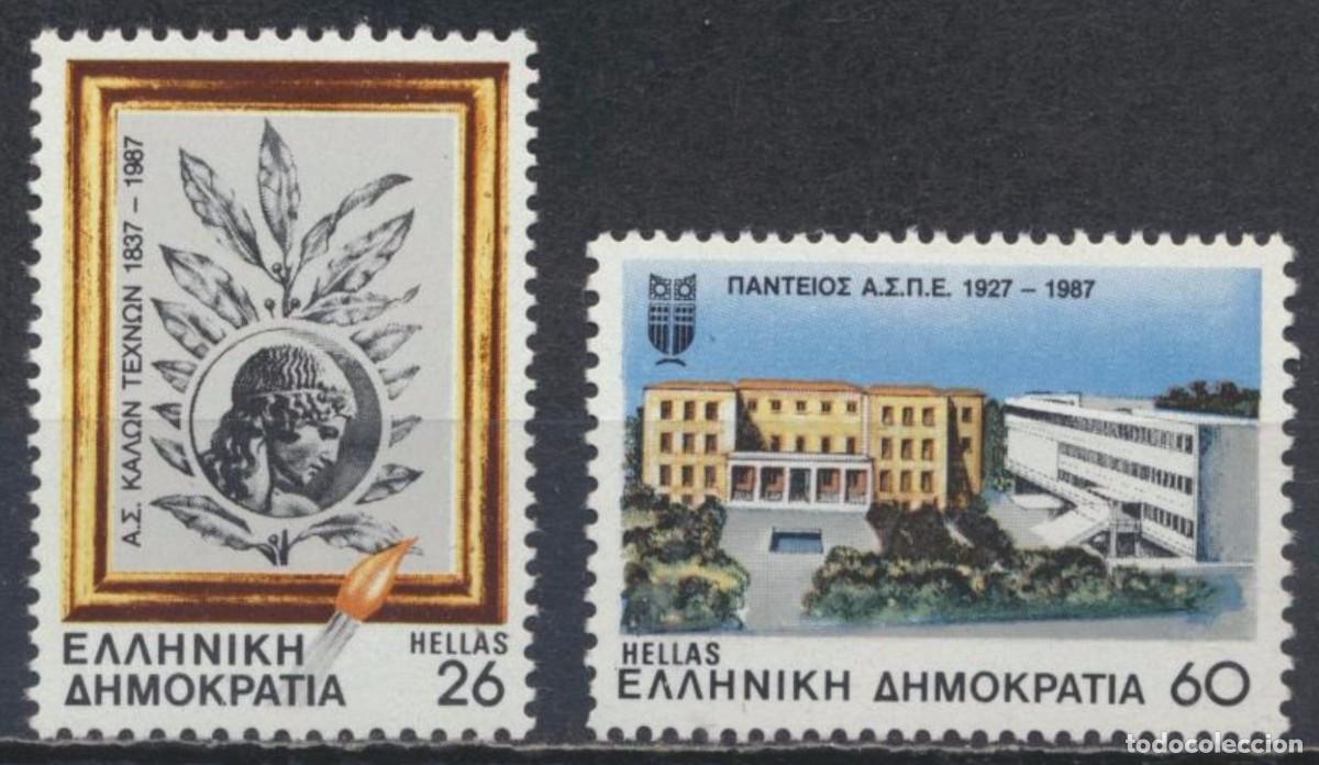 Sellos: GRECIA 1987 - ESTABLECIMIENTOS DE ENSE&Ntilde;ANZA SUPERIOR - YVERT 1647/1648**
