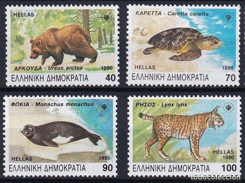 Sellos: GRECIA 1989 - FAUNA AMENAZADA DE EXTINCION - YVERT 1722/1725**
