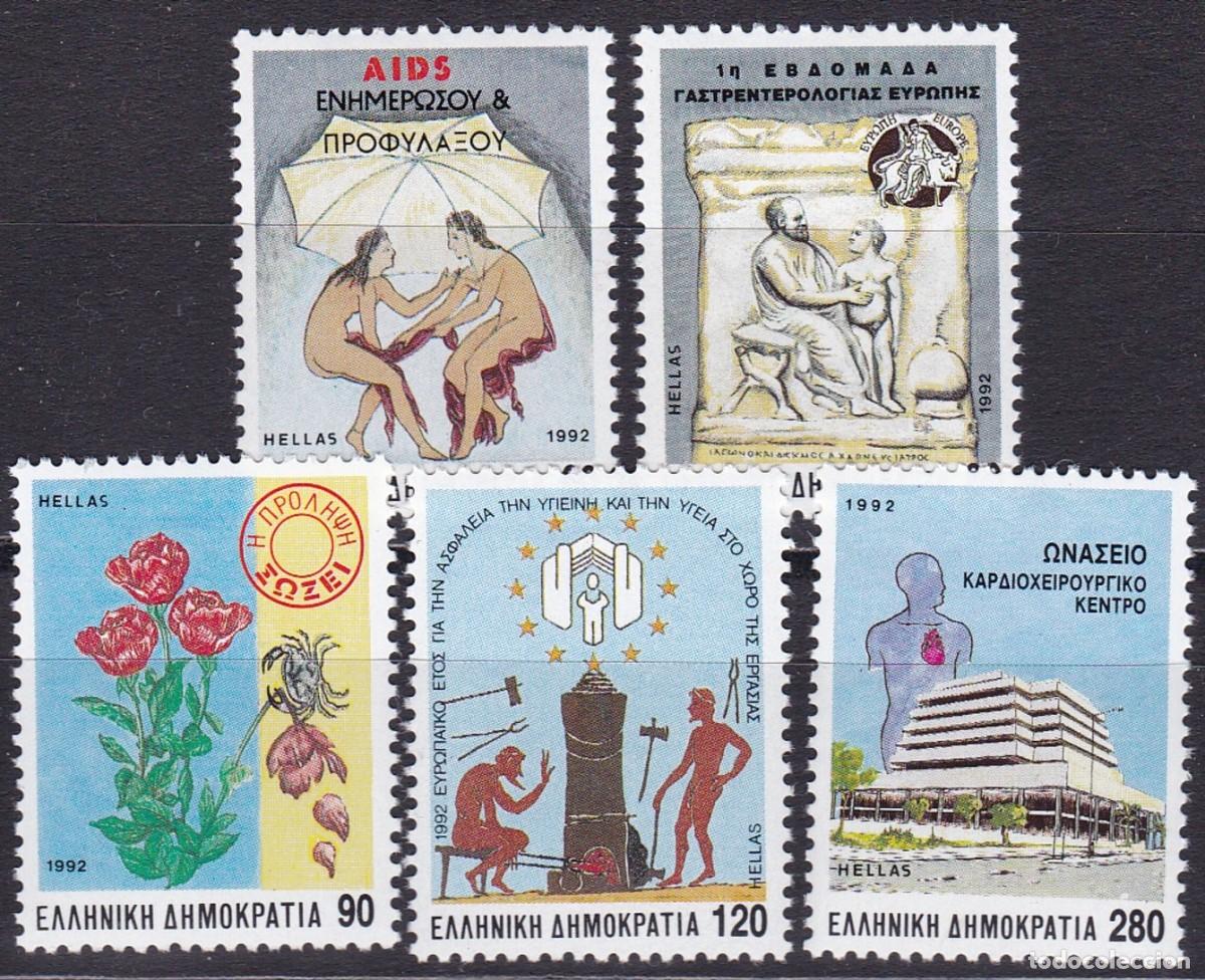 Sellos: GRECIA 1992 - SALUD Y SANIDAD - YVERT 1788/1792**