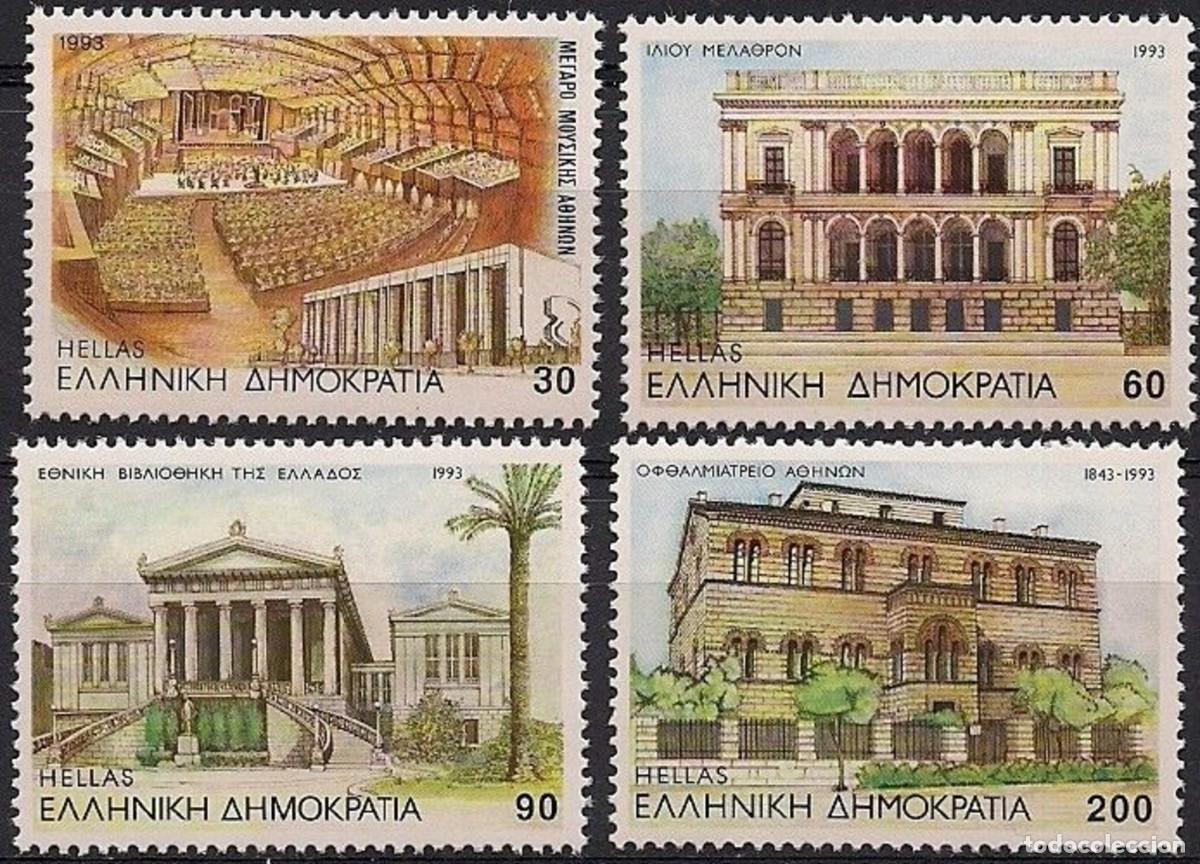 Sellos: GRECIA 1993 - EDIFICIOS NEOCLASICOOS EN ATENAS - YVERT 1828/1831**