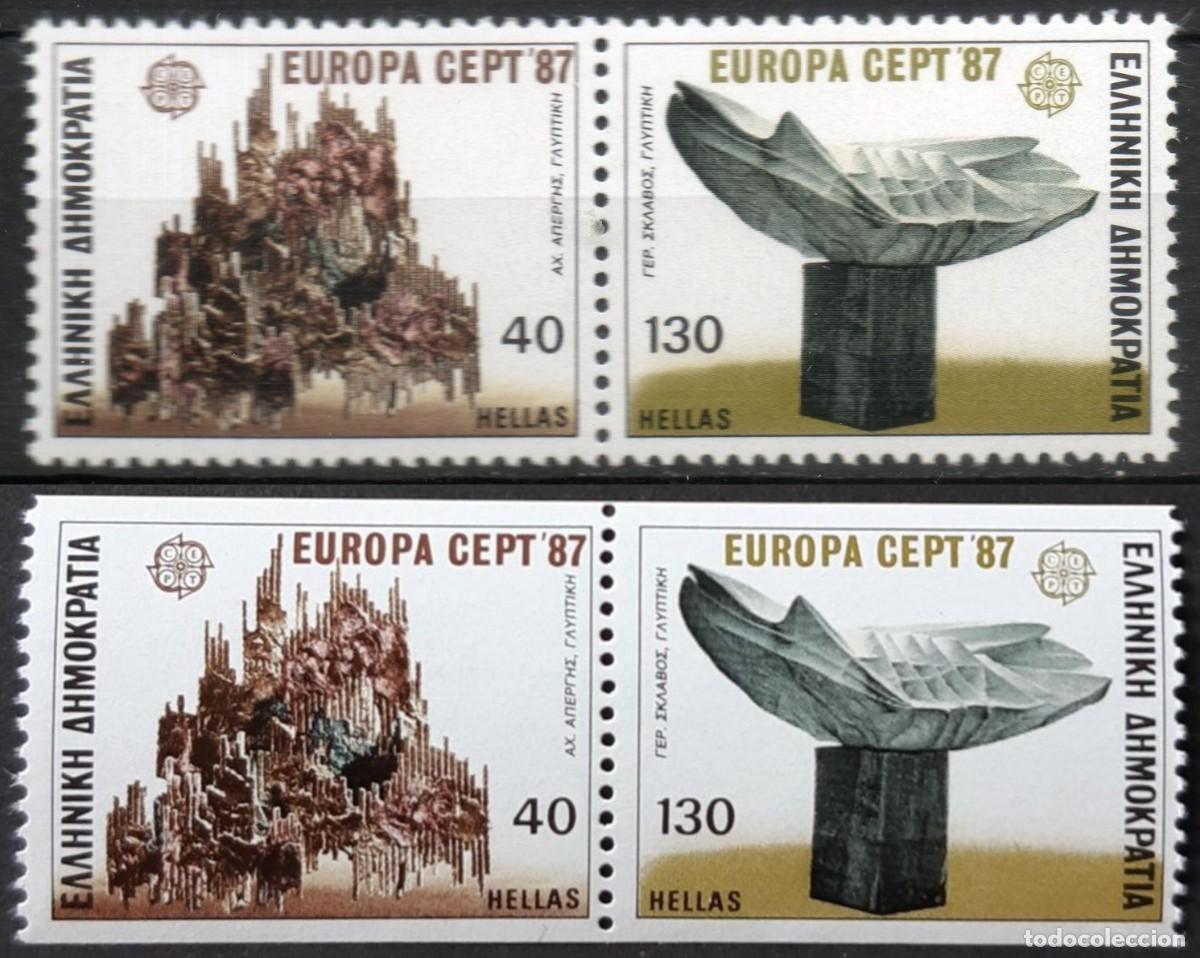 Timbres: GRECIA 1987 - EUROPA CEPT - YVERT 1632/1635** DENTADO 2 Y 4 LADOS